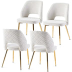 Lot de 4 chaises de salle à manger Howtai avec dossier ajouré