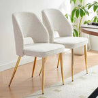 Lot de 4 chaises de salle à manger Howtai avec dossier ajouré
