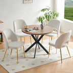 Lot de 4 chaises de salle à manger Howtai avec dossier ajouré