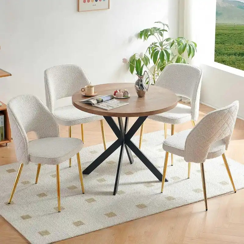Lot de 4 chaises de salle à manger Howtai avec dossier ajouré