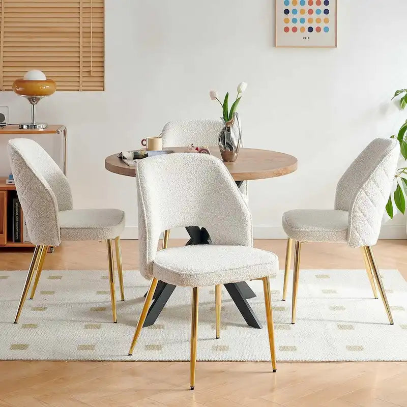 Lot de 4 chaises de salle à manger Howtai avec dossier ajouré