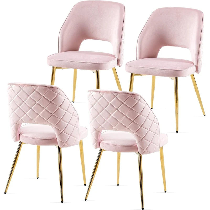 Lot de 4 chaises de salle à manger Howtai avec dossier ajouré