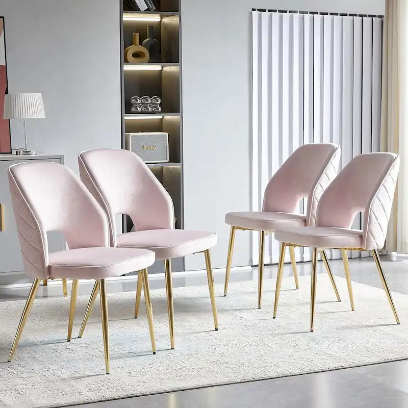 Lot de 4 chaises de salle à manger Howtai avec dossier ajouré