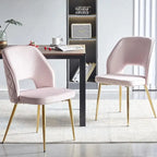 Lot de 4 chaises de salle à manger Howtai avec dossier ajouré
