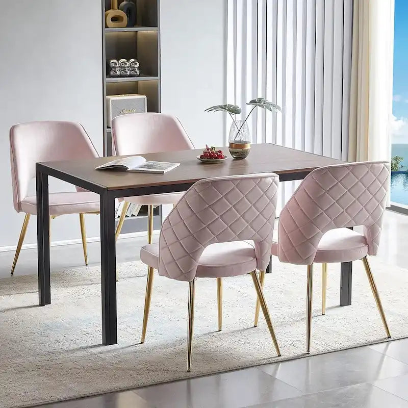 Lot de 4 chaises de salle à manger Howtai avec dossier ajouré