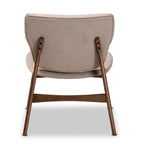 Benito Mid-Century Modern Transitional Fabric and Wood Accent Chair