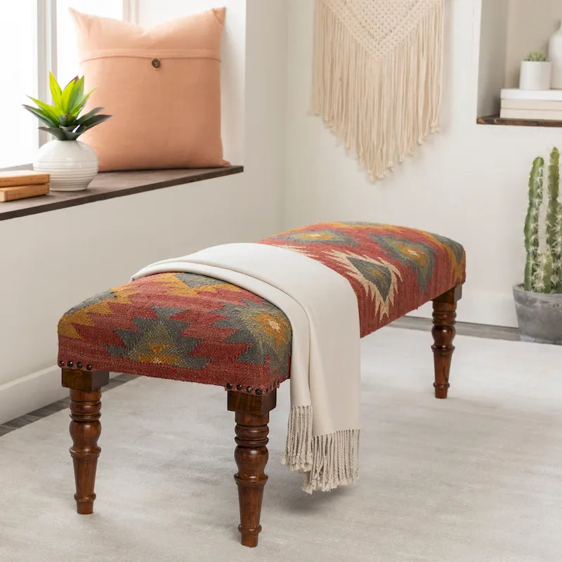 Banc en jute rembourré Livabliss Anupama Southwestern