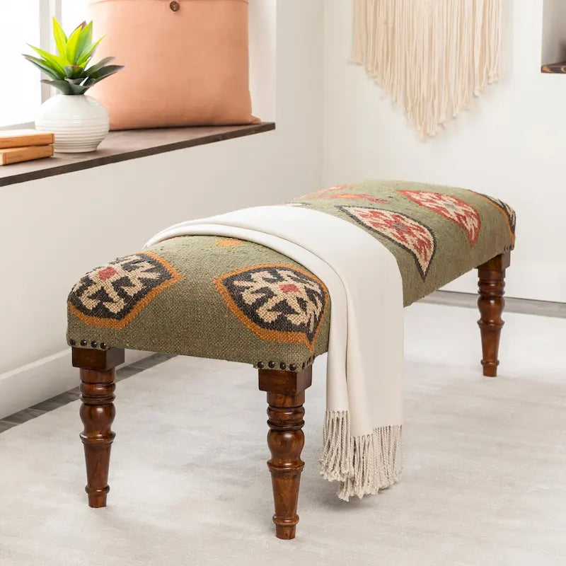 Banc en jute rembourré Livabliss Anupama Southwestern