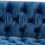 Glam Velvet and Gold Finished 2-Piece Sofa and Lounge Chair Set