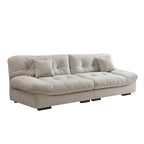 105 Suede Fabric Sectional Sofa Cloud Shape Couch for Living Room
