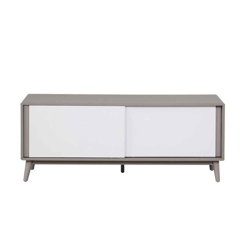 Brookside Madison Mid Century Modern TV Stand for TV's up to 65 Sliding Doors and Cable Management