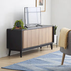 Brookside Madison Mid Century Modern TV Stand for TV's up to 65 Sliding Doors and Cable Management