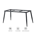 Table à manger de cuisine rectangulaire blanche de 180 cm, avec plateau en marbre de pierre frittée, pieds en métal
