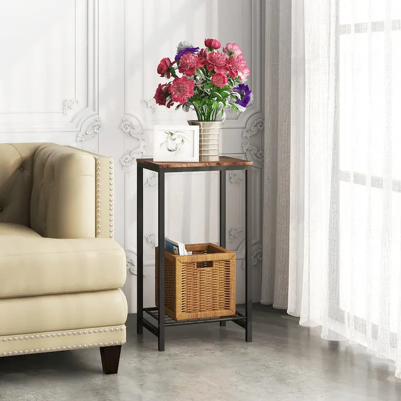 2-Tier End Table for Living Room