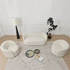 KINWELL 34 Wide Upholstered Swivel Accent Barrel Chair (Set of 2)