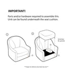 Madison Park Arianna Swoop Wing Chair