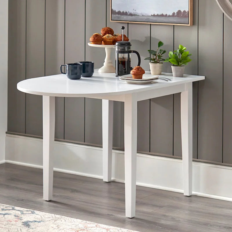 Simple Living Country Cottage Solid Wood Drop-Leaf Dining Table