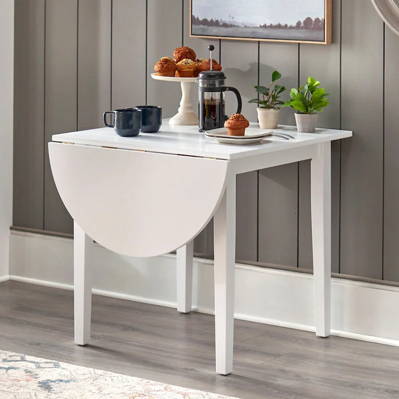 Simple Living Country Cottage Solid Wood Drop-Leaf Dining Table