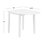 Simple Living Country Cottage Solid Wood Drop-Leaf Dining Table