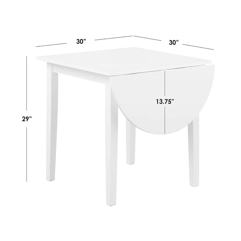 Simple Living Country Cottage Solid Wood Drop-Leaf Dining Table