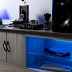 70 inch TV Stand 20 Color RGB Light Entertainment Center