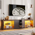 70 inch TV Stand 20 Color RGB Light Entertainment Center