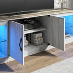 70 inch TV Stand 20 Color RGB Light Entertainment Center