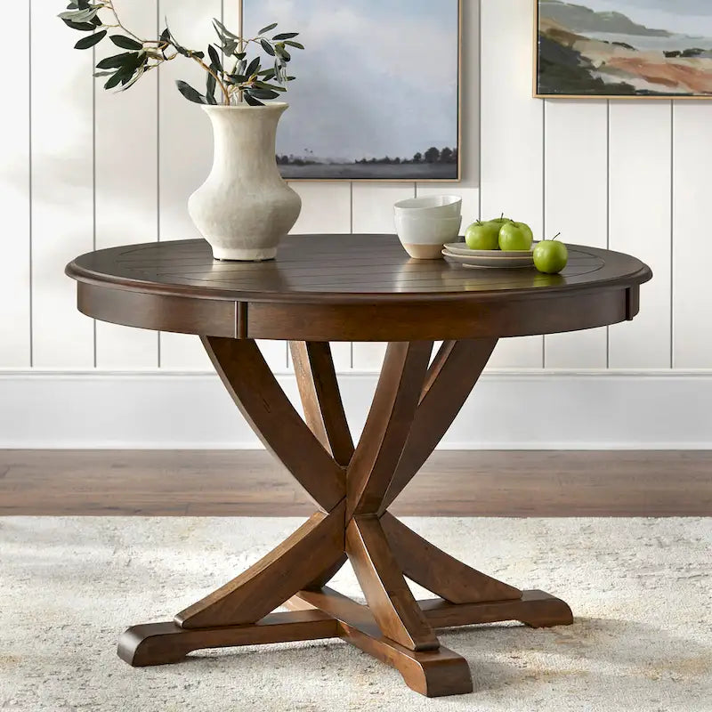 Simple Living Vintner Round Country-style Dining Table