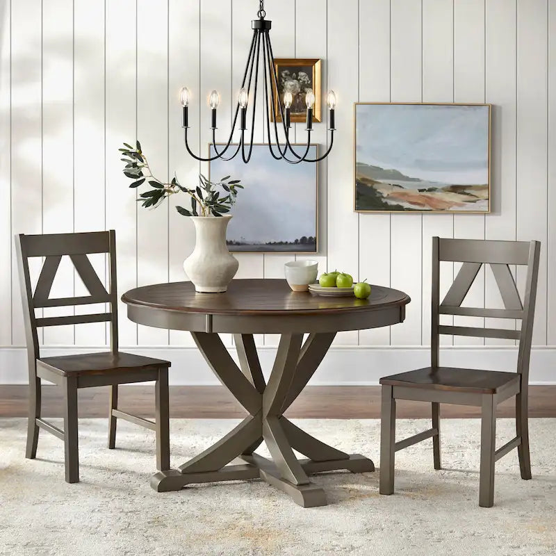 Simple Living Vintner Round Country-style Dining Table
