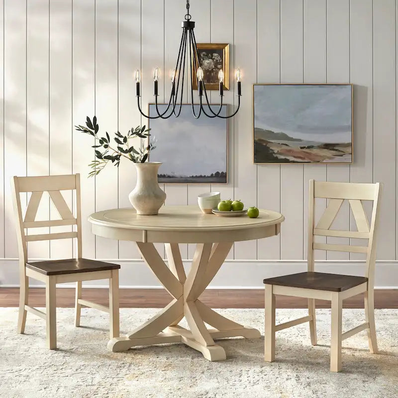 Simple Living Vintner Round Country-style Dining Table