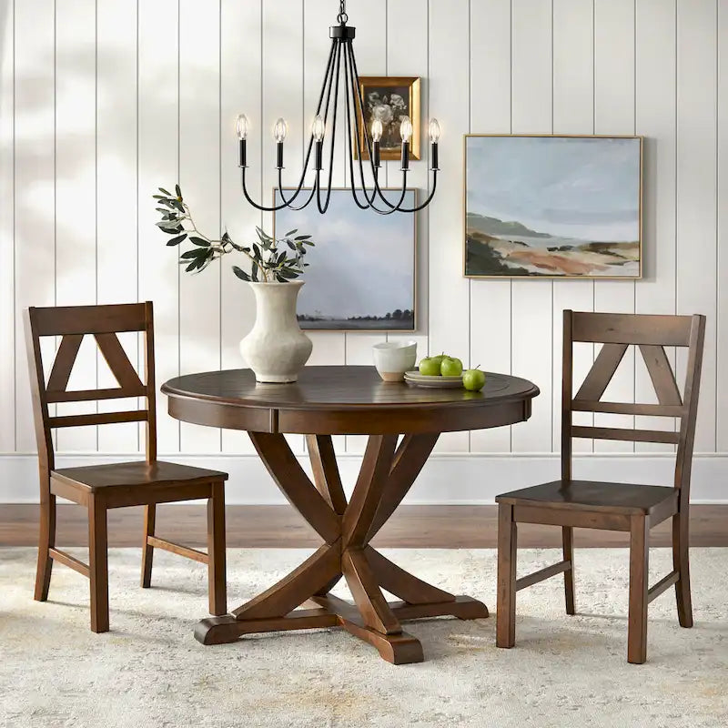 Simple Living Vintner Round Country-style Dining Table