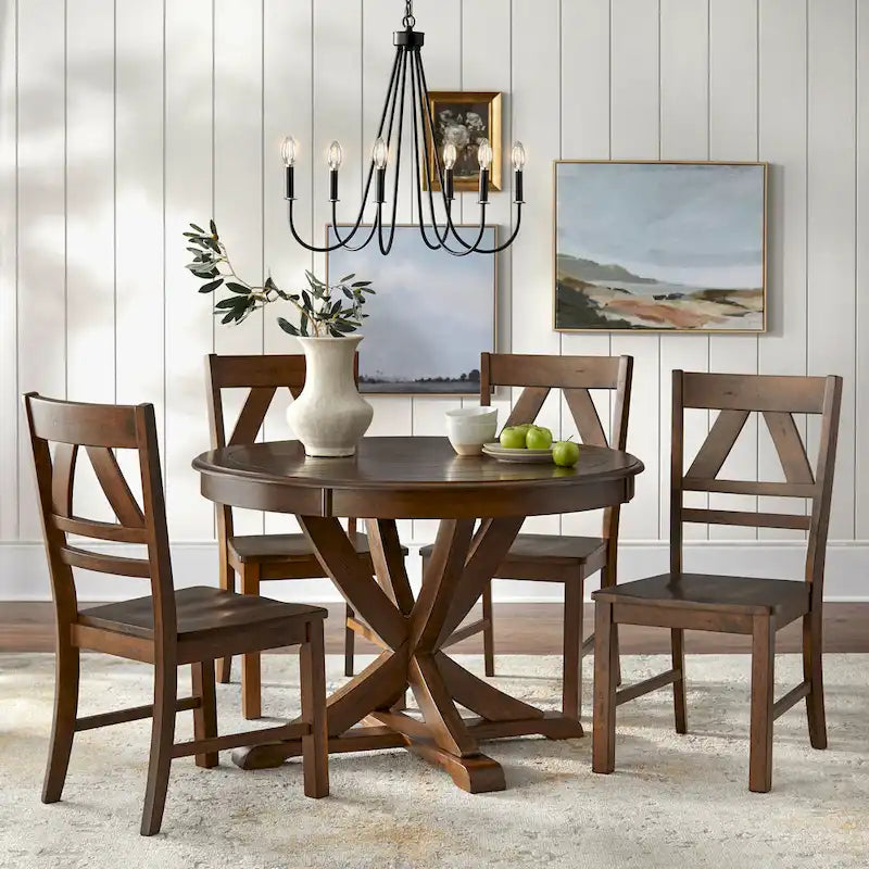 Simple Living Vintner Round Country-style Dining Table