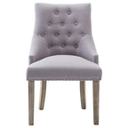 Chaises de salle à manger modernes du milieu du siècle Chaises d'appoint capitonnées avec clous de tapissier, lot de 2