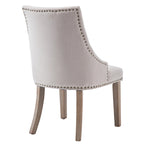 Chaises de salle à manger modernes du milieu du siècle Chaises d'appoint capitonnées avec clous de tapissier, lot de 2