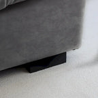 105 Modern Sanded Velvet Cloud Loveseat Sofa Sectional Couch for Living Room