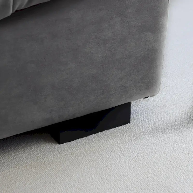 105 Modern Sanded Velvet Cloud Loveseat Sofa Sectional Couch for Living Room