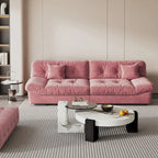 105 Modern Sanded Velvet Cloud Loveseat Sofa Sectional Couch for Living Room