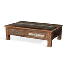 Handmade Old Reclaimed Wood Coffee Table (India)