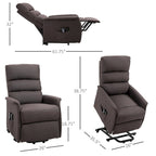 HOMCOM Electric Power Lift Recliner Massage Sofa Vibration with Remote for Elderly, Living Room Office Furniture