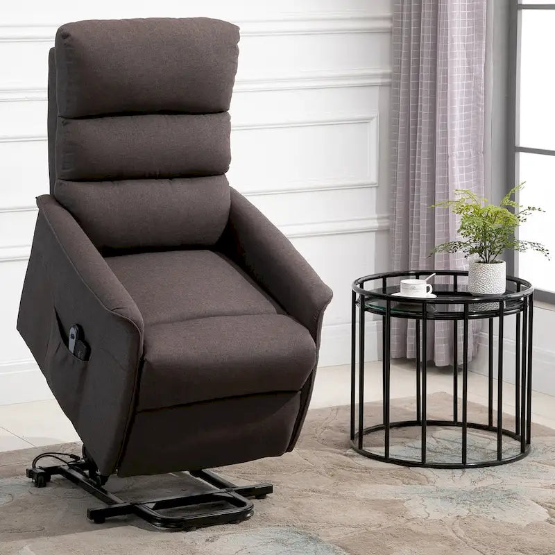 HOMCOM Electric Power Lift Recliner Massage Sofa Vibration with Remote for Elderly, Living Room Office Furniture