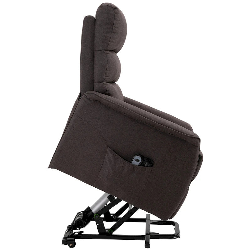 HOMCOM Electric Power Lift Recliner Massage Sofa Vibration with Remote for Elderly, Living Room Office Furniture