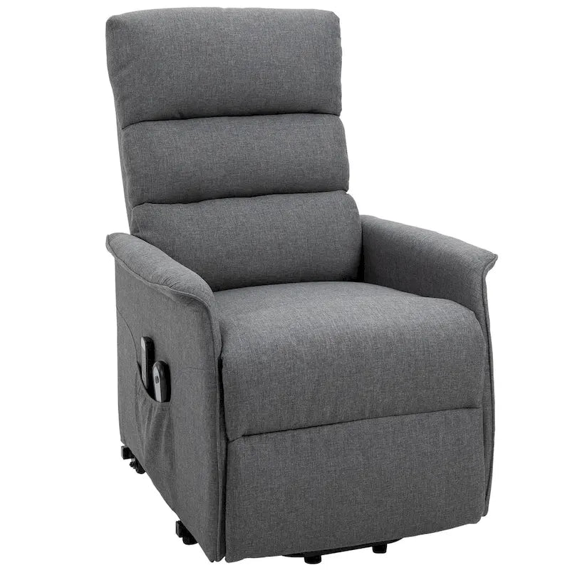 HOMCOM Electric Power Lift Recliner Massage Sofa Vibration with Remote for Elderly, Living Room Office Furniture