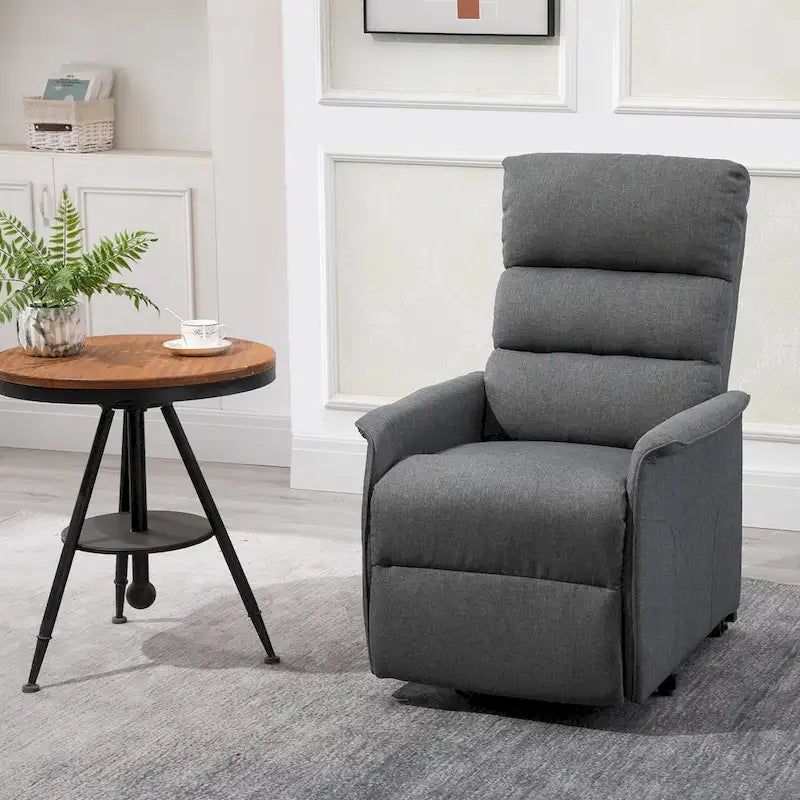 HOMCOM Electric Power Lift Recliner Massage Sofa Vibration with Remote for Elderly, Living Room Office Furniture