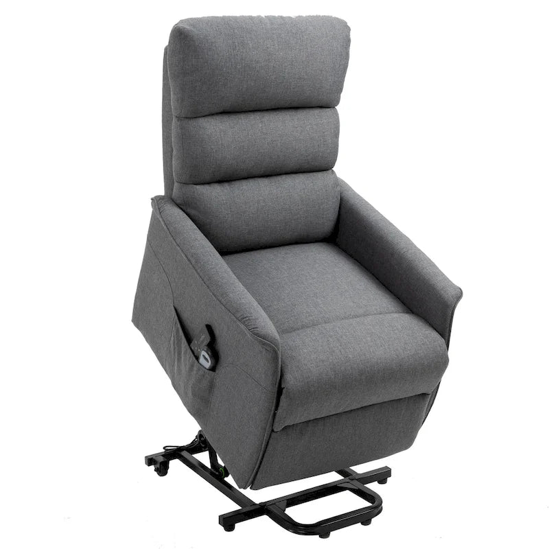 HOMCOM Electric Power Lift Recliner Massage Sofa Vibration with Remote for Elderly, Living Room Office Furniture