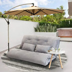 Canapé-lit contemporain et adaptable, avec positionnement au sol et 2 oreillers