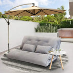 Canapé-lit contemporain et adaptable, avec positionnement au sol et 2 oreillers