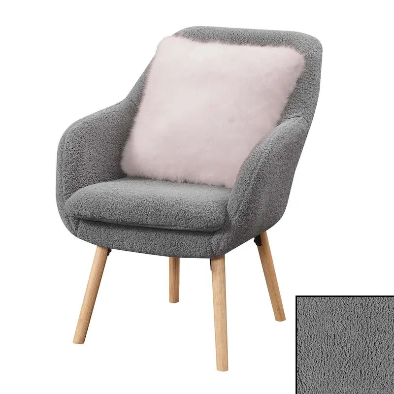 Convenience Concepts Take a Seat Charlotte Wingback Sherpa Accent Armchair