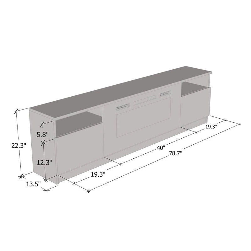 Strick & Bolton Amsden Electric Fireplace TV Stand