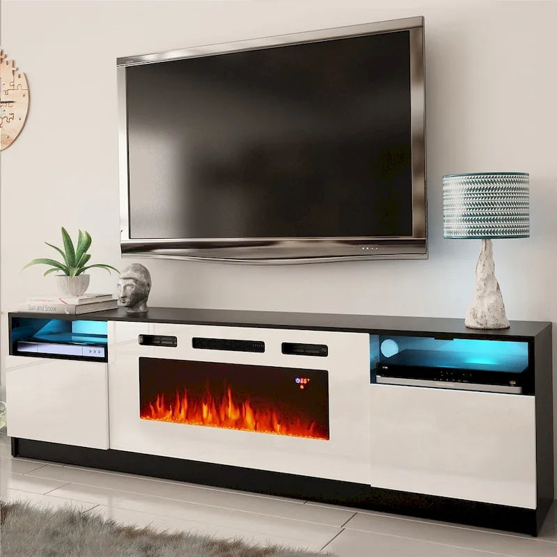 Strick & Bolton Amsden Electric Fireplace TV Stand