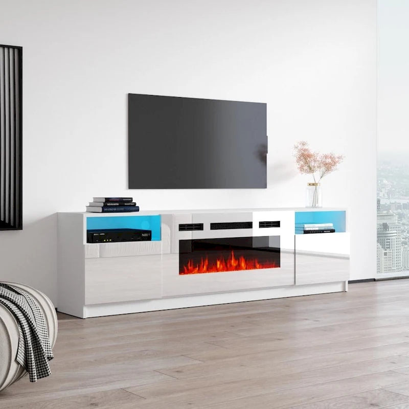 Strick & Bolton Amsden Electric Fireplace TV Stand